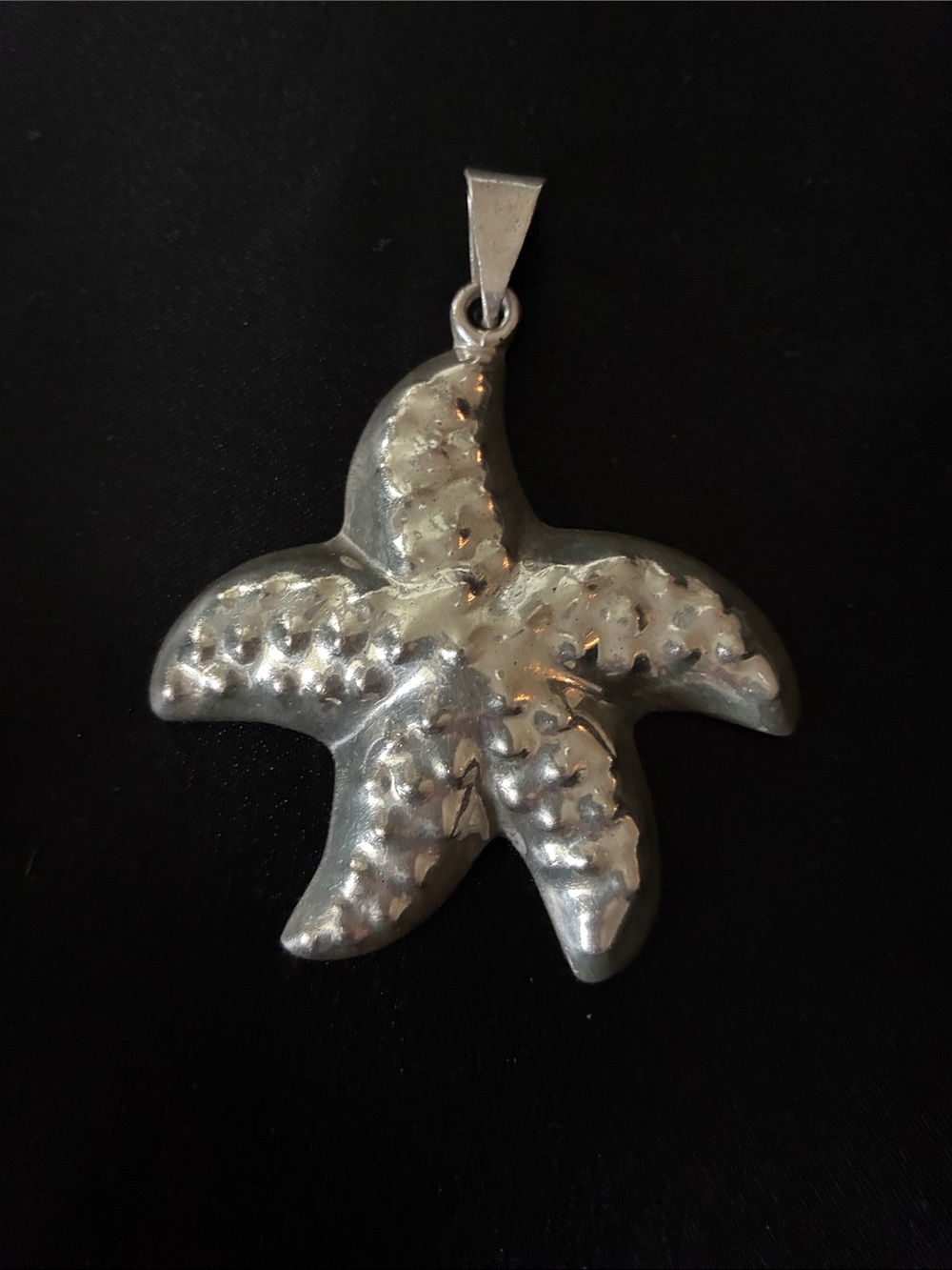 Sterling Silver Starfish Pendant Necklace - Silver Beach Charm